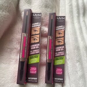 NYX Zero to Brow Gel Longwear Brow Gel - Brown Shade Duo